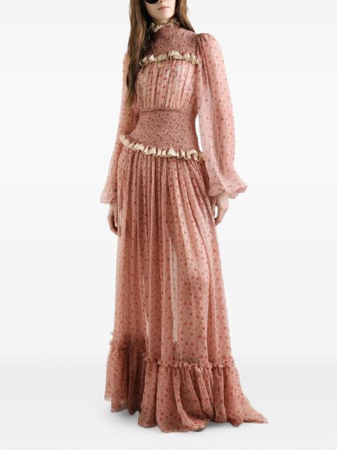 Dolce & Gabbana ruffled floral maxi dress - Pink - zdjęcie produktu nr 2