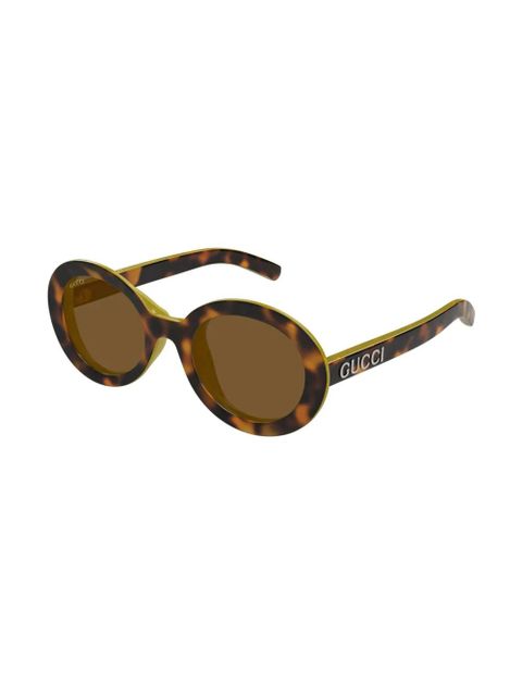 Gucci Eyewear logo-print sunglasses - Brown - zdjęcie produktu nr 2