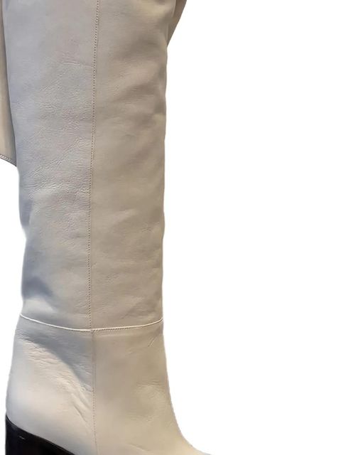 ISABEL MARANT 85mm Lurna slouch-leg boots - White - zdjęcie produktu nr 2