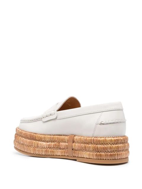 Tod's platform leather loafers - Neutrals