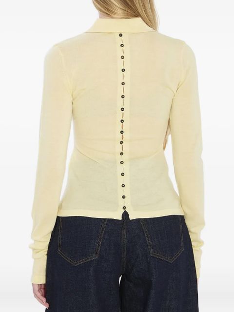Jacquemus button-detail polo top - Yellow