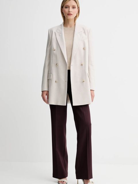 BOSS sweter wełniany damski kolor beżowy lekki 50544987 - zdjęcie produktu nr 2