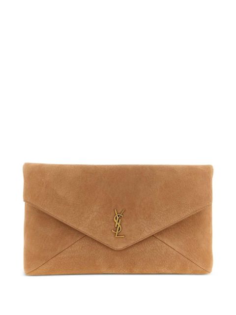Saint Laurent Cassandre-logo clutch bag - Neutrals - zdjęcie produktu nr 1