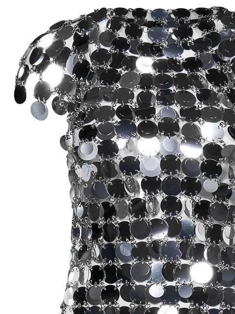 Rabanne mirror-effect mini dress - Silver