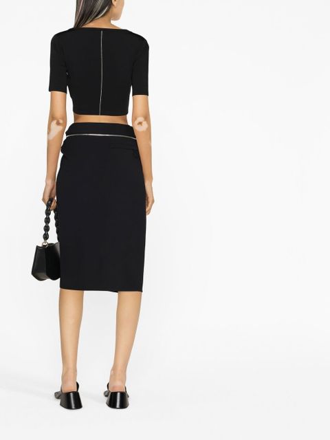 Jacquemus Bodri gathered midi skirt - Black