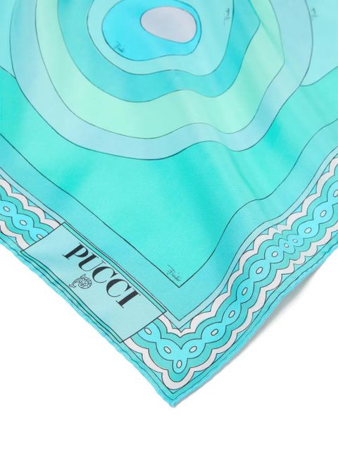 PUCCI Hawaii-print scarf - Blue - zdjęcie produktu nr 2