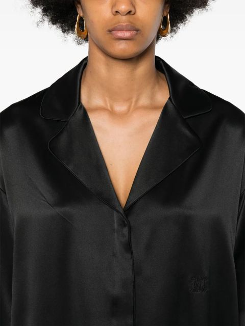 Max Mara Vasaio V-neck long-sleeve shirt - Black