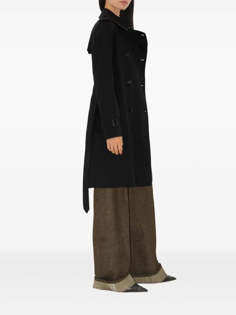 Burberry double-breasted cotton coat - Black