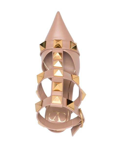 Valentino Garavani Roman Stud caged leather pumps - Neutrals