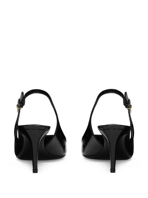 Dolce & Gabbana DG logo-buckle slingback pumps - Black