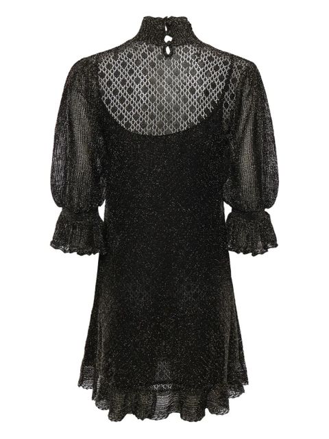 Chloé ruffled high-neck mini dress - Black - zdjęcie produktu nr 2