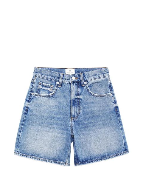 ANINE BING Heath frayed shorts - Blue - zdjęcie produktu nr 1