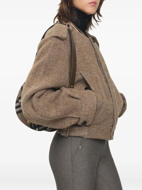 Burberry epauletted detachable-scarf jacket - Brown