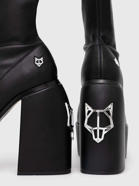 Naked Wolfe botki Sugar damskie kolor czarny na słupku