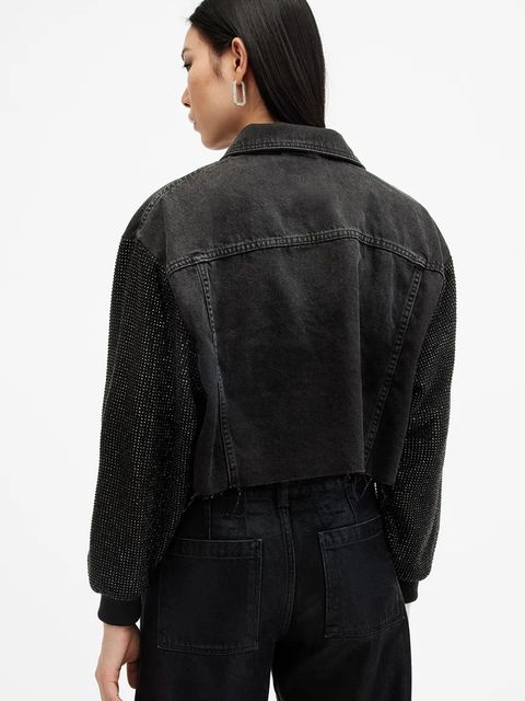 AllSaints kurtka bawełniana ANDERS kolor czarny przejściowa W117PB