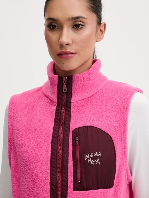 Banana Moon kamizelka polarowa Hillside damska kolor różowy gładka SPRY.HILLSIDE - zdjęcie produktu nr 2