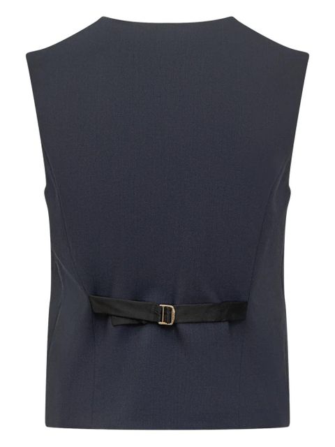 PINKO V-neck button vest - Blue - zdjęcie produktu nr 2
