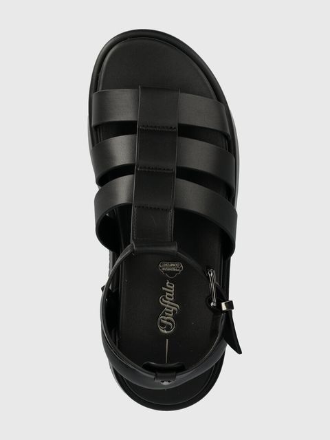 Buffalo sandały Noa Greek Sandal damskie kolor czarny na platformie 1602209.BLK