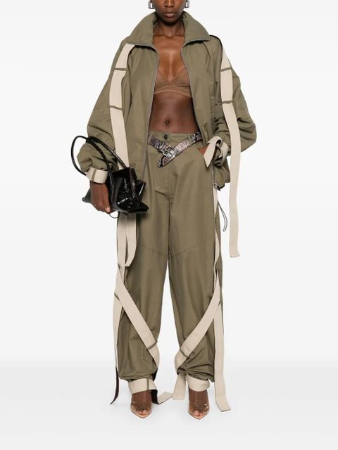 The Attico multi-string trousers - Green