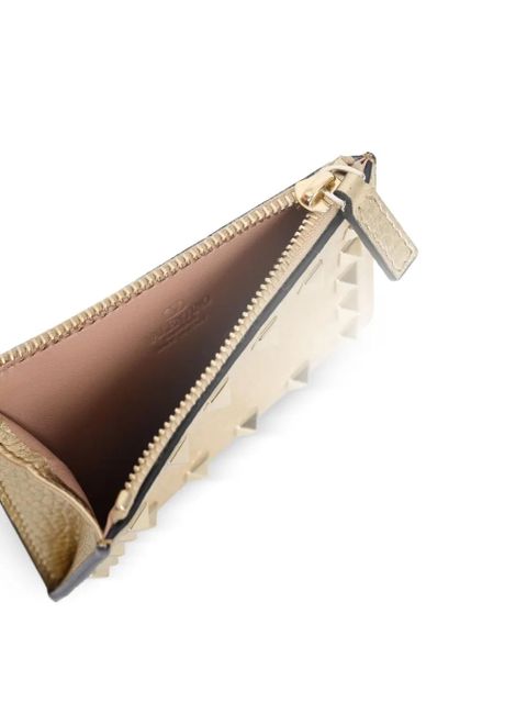 Valentino Garavani Rockstud leather wallet - Gold