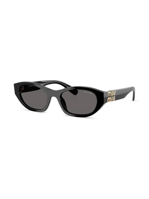 Miu Miu Eyewear oval-frame sunglasses - Black - zdjęcie produktu nr 2