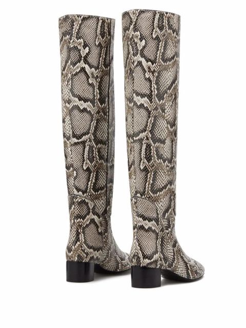 Giuseppe Zanotti Doreen snakeskin-effect boots - Brown