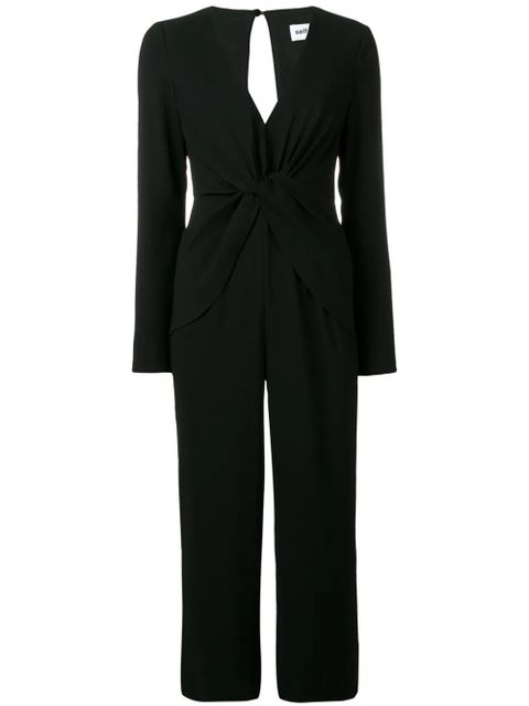 Self-Portrait knot front jumpsuit - Black - zdjęcie produktu nr 1