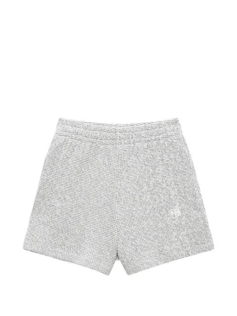 ANINE BING Kam framed monogram shorts - Grey