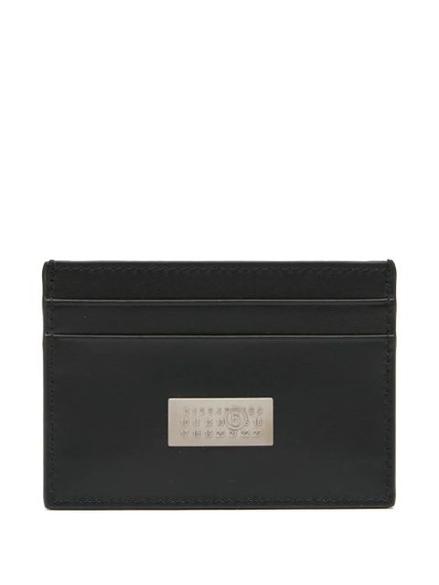 MM6 Maison Margiela logo plaque cardholder - Black - zdjęcie produktu nr 1