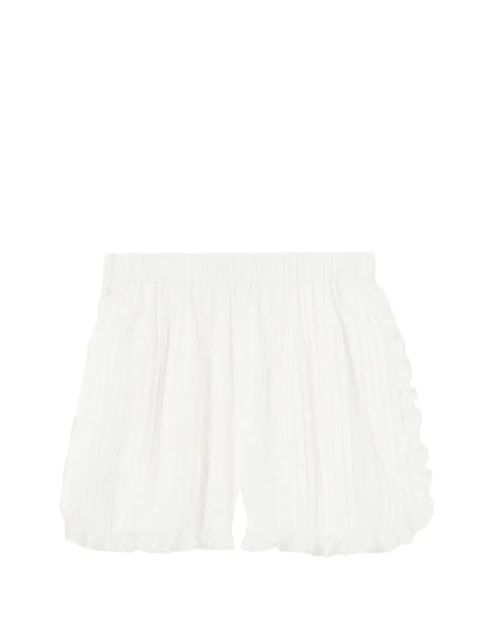 Claudie Pierlot lace-trim pleated shorts - White - zdjęcie produktu nr 1