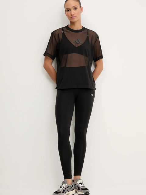 adidas Originals legginsy damskie kolor czarny z aplikacją JW7307 - zdjęcie produktu nr 2