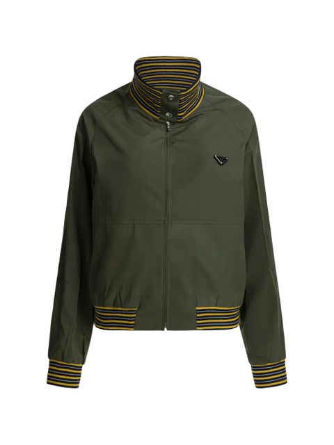 Prada striped collar coat - Green - zdjęcie produktu nr 1