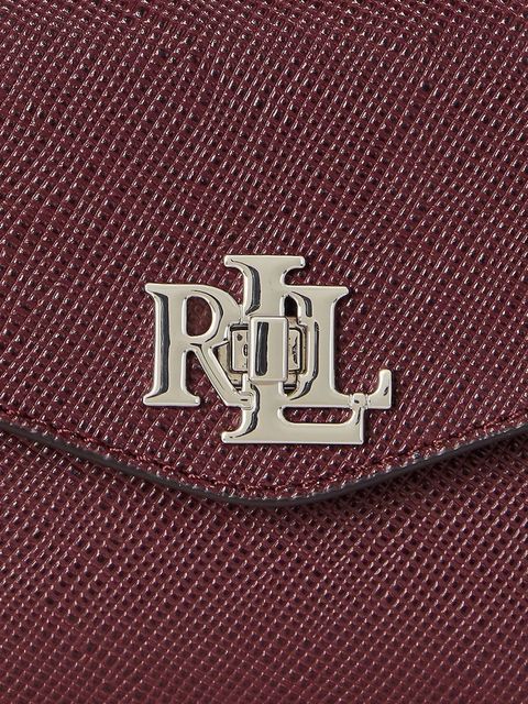 Lauren Ralph Lauren torebka skórzana kolor bordowy 431966765