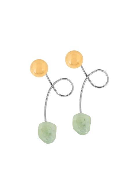 DRIES VAN NOTEN stone stud earrings - Silver - zdjęcie produktu nr 2