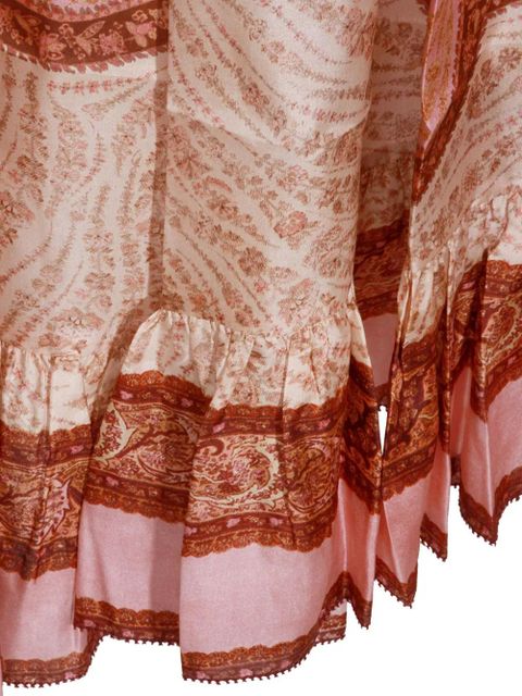 ZIMMERMANN paisley-print midi skirt - Red - zdjęcie produktu nr 2