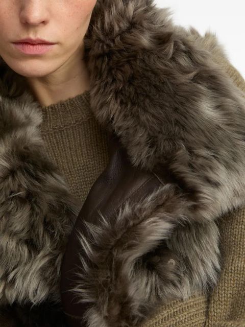 Yves Salomon Toscana lambskin jacket - Grey