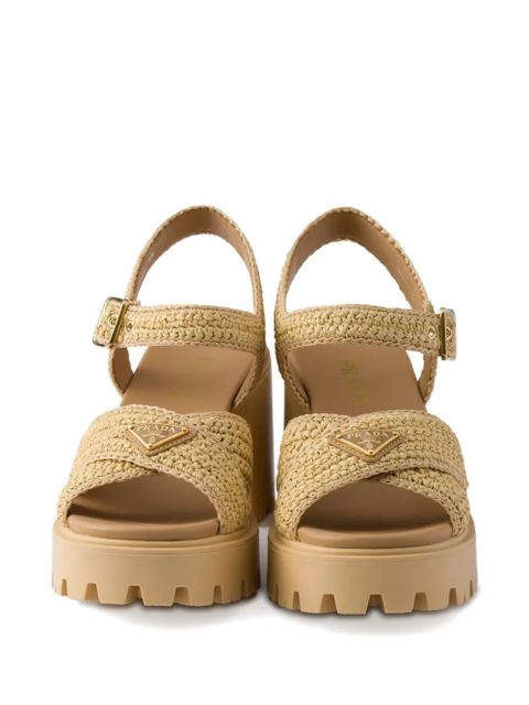 Prada crochet sandals - Neutrals