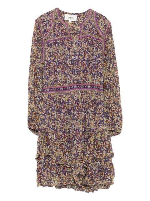 Ba&Sh floral-print ruffled mini dress - Purple - zdjęcie produktu nr 1