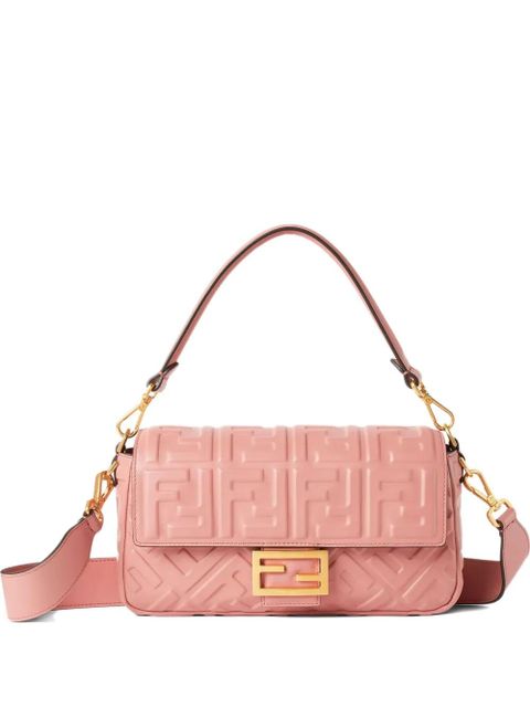 FENDI medium Baguette FF logo quilted shoulder bag - Pink - zdjęcie produktu nr 1