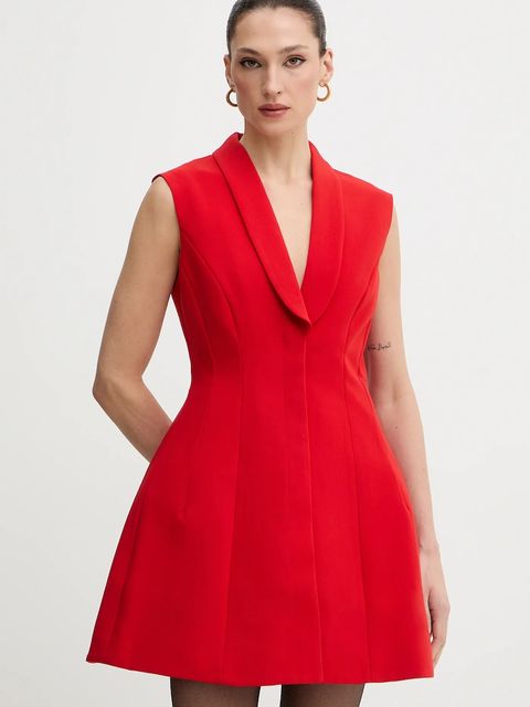 Bardot sukienka kolor czerwony mini rozkloszowana 59724DB - zdjęcie produktu nr 1