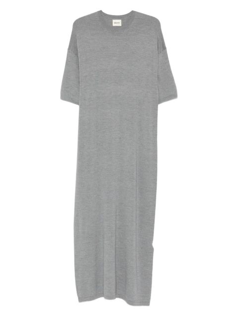 KHAITE short-sleeves midi dress - Grey - zdjęcie produktu nr 1