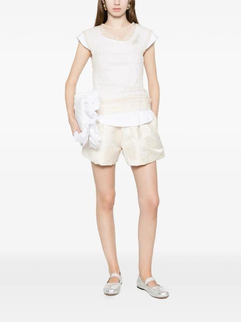 Simone Rocha layered lace-trim T-shirt - White - zdjęcie produktu nr 2
