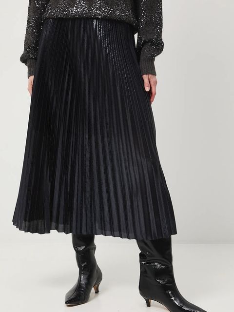 Medicine spódnica kolor granatowy midi rozkloszowana - zdjęcie produktu nr 2