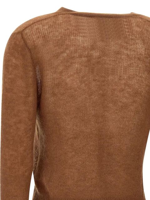 Max Mara v-neck button cardigan - Brown