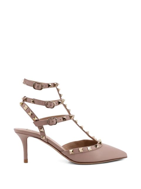 Valentino Garavani Rockstud strappy heeled pumps - Pink - zdjęcie produktu nr 1