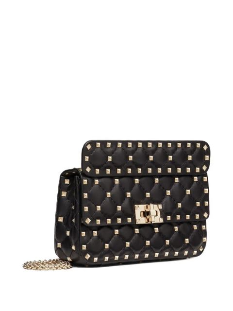 Valentino Garavani Rockstud-spike leather tote bag - Black