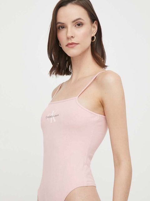Calvin Klein Jeans body damskie kolor różowy