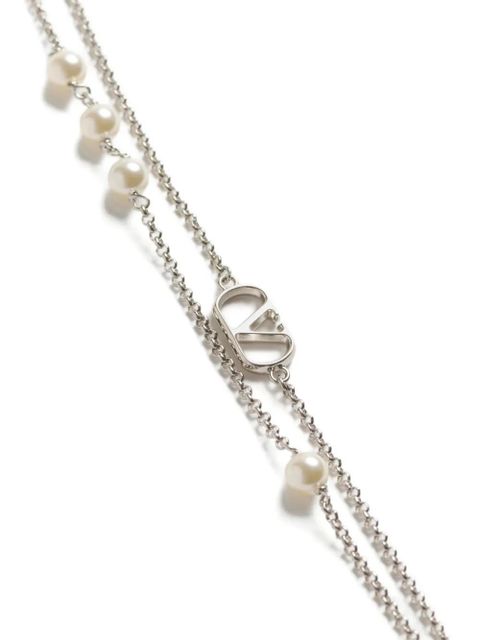 Valentino Garavani VLogo Signature double-chain necklace - Silver