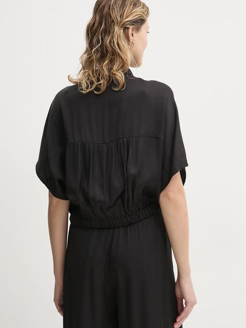 Sessun koszula damska kolor czarny relaxed z kołnierzykiem klasycznym 24210034 - zdjęcie produktu nr 2