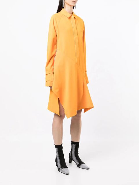 Off-White panelled shirt dress - Yellow